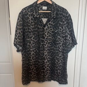 Ksubi Gray BIG CAT RESORT SHIRT XXL